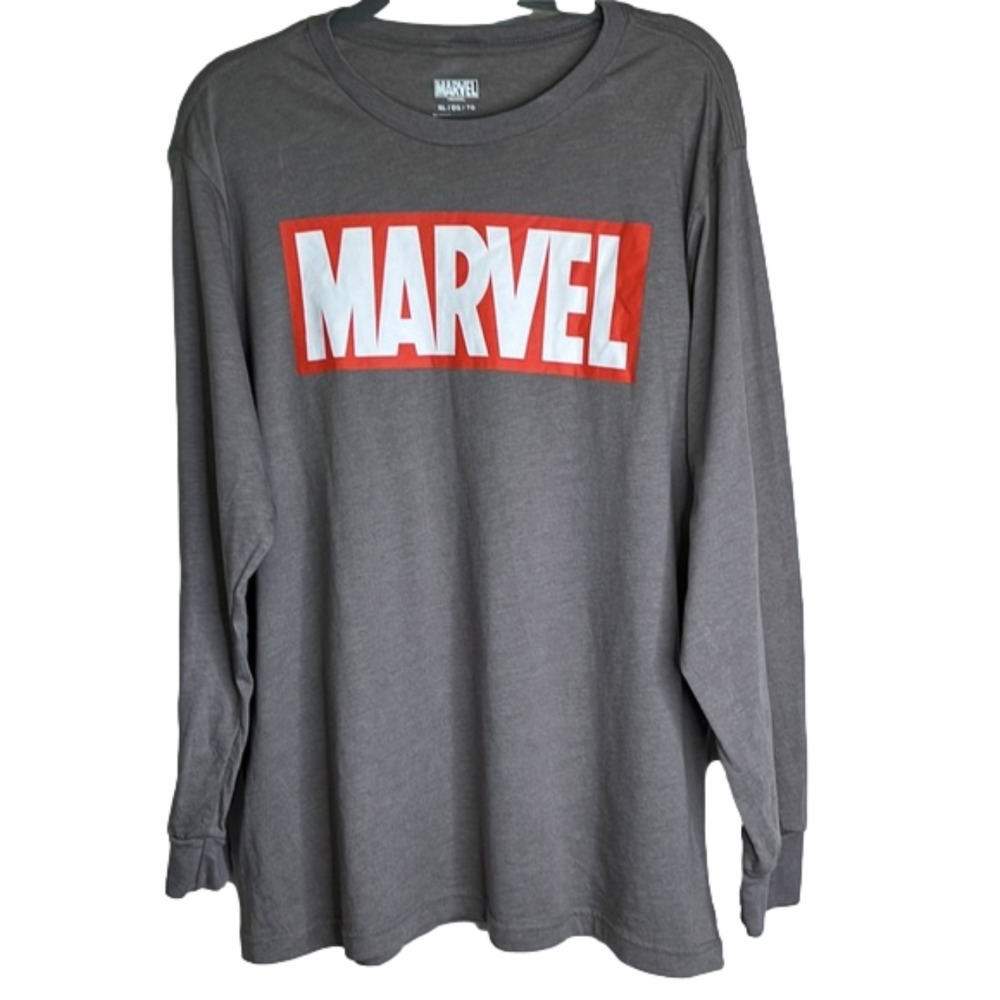 MARVEL long sleeve tee shirt, gray, size XL